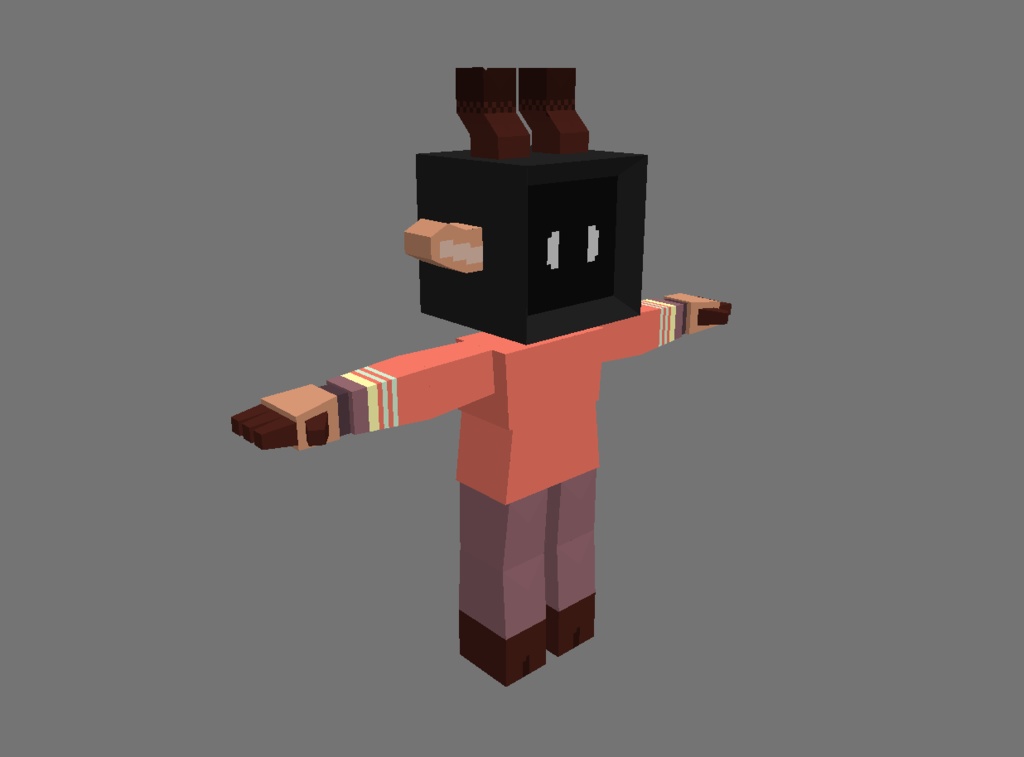 T.V head Deer Lowpoly model