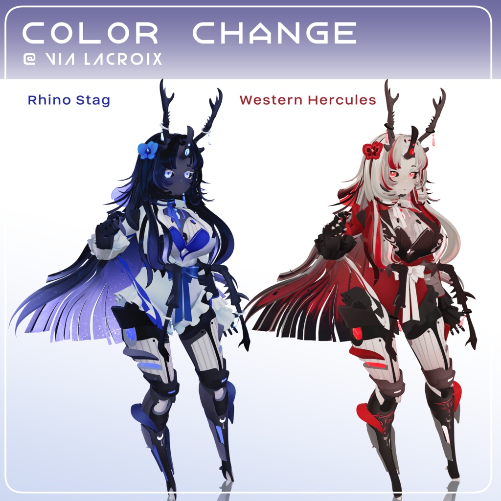 Orchid Beetle Robot, 3D avatar for VRChat