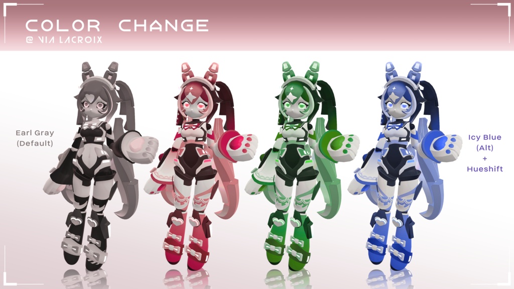 Akita Puppy Robot, 3D avatar for VRChat