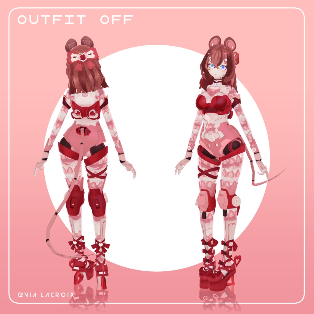 Amelia Mouse Robot, 3D Avatar for VRChat