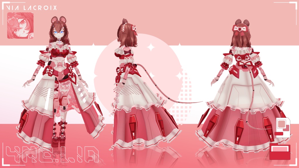Amelia Mouse Robot, 3D Avatar for VRChat