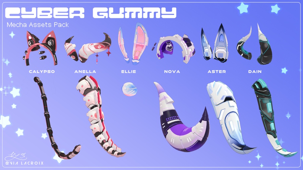 Cyber Gummy ♡ Mecha Assets Pack
