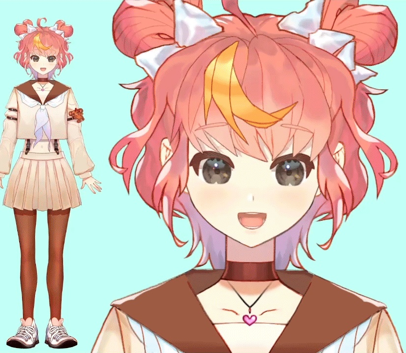 SALE!【限定1点】おだんご髪スニーカー少女【VTube Studio】