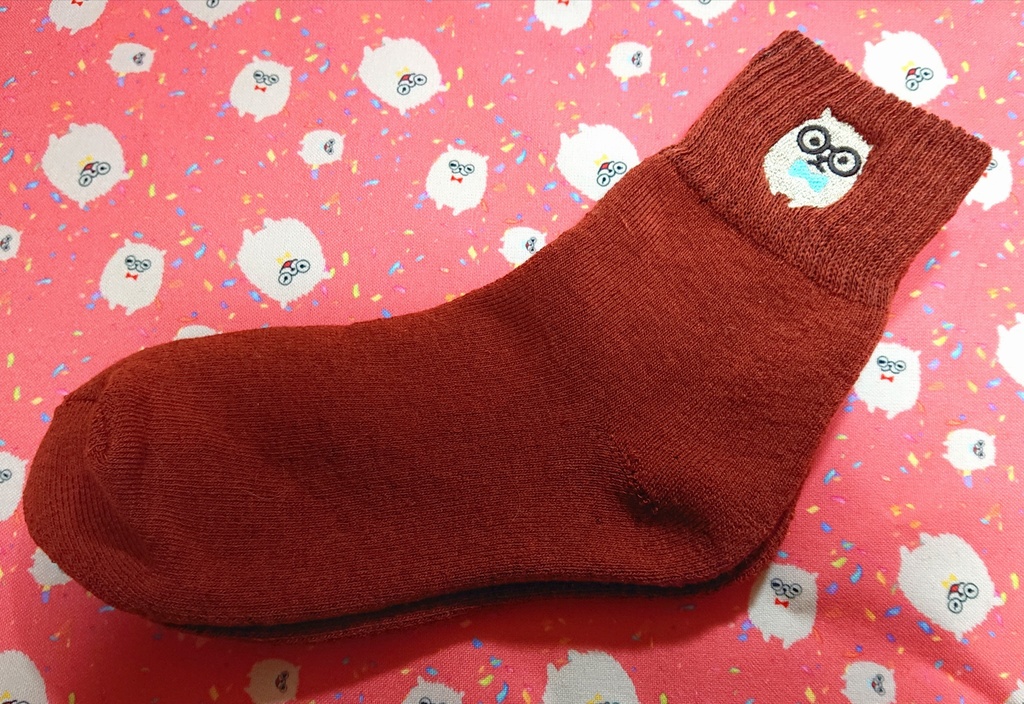 【再販】ポメ道くん刺繍靴下