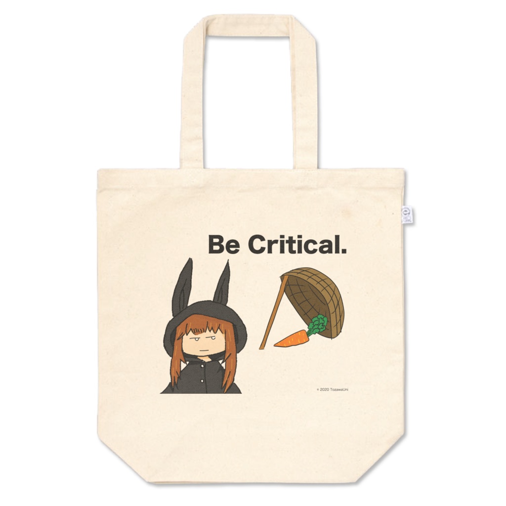 [Mサイズ] 兎沢ゆにオリジナルトートバッグ"Be Critical"
