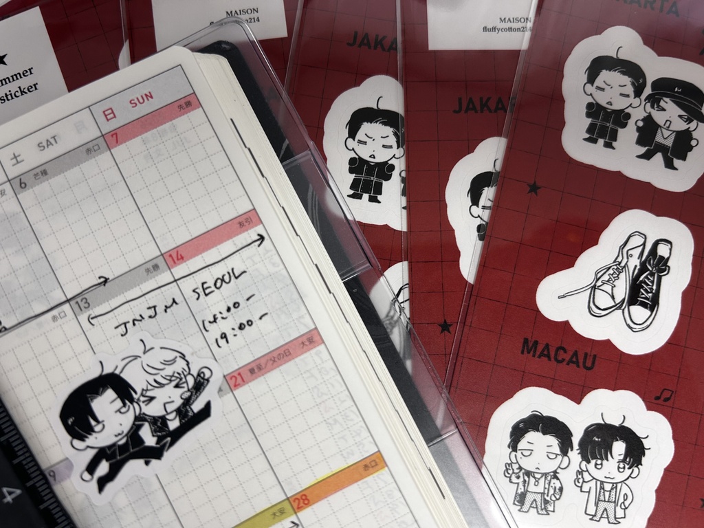 JNJM halfcut sticker