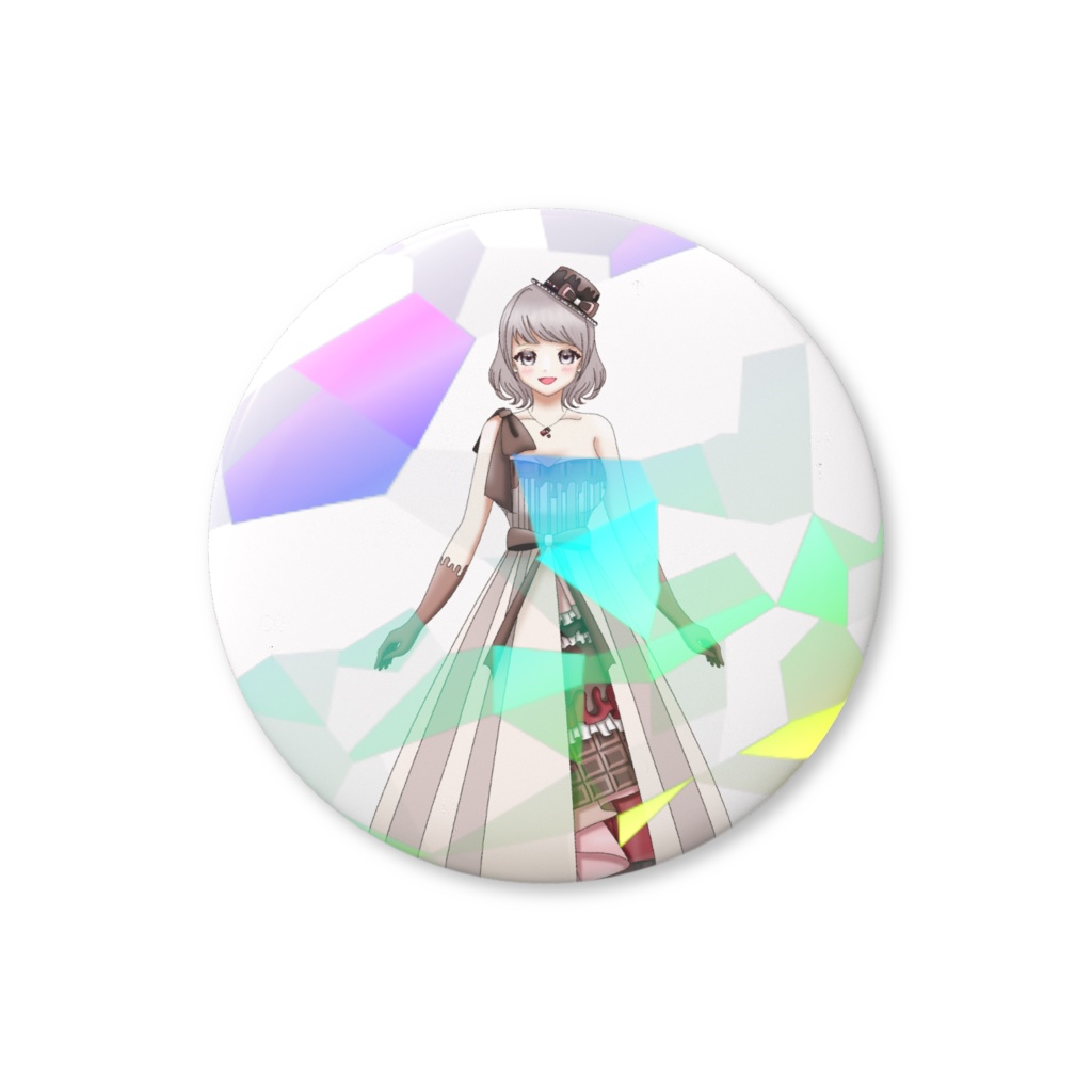 みやぐにまゆ ホログラム缶バッジバレンタイン2025バージョン