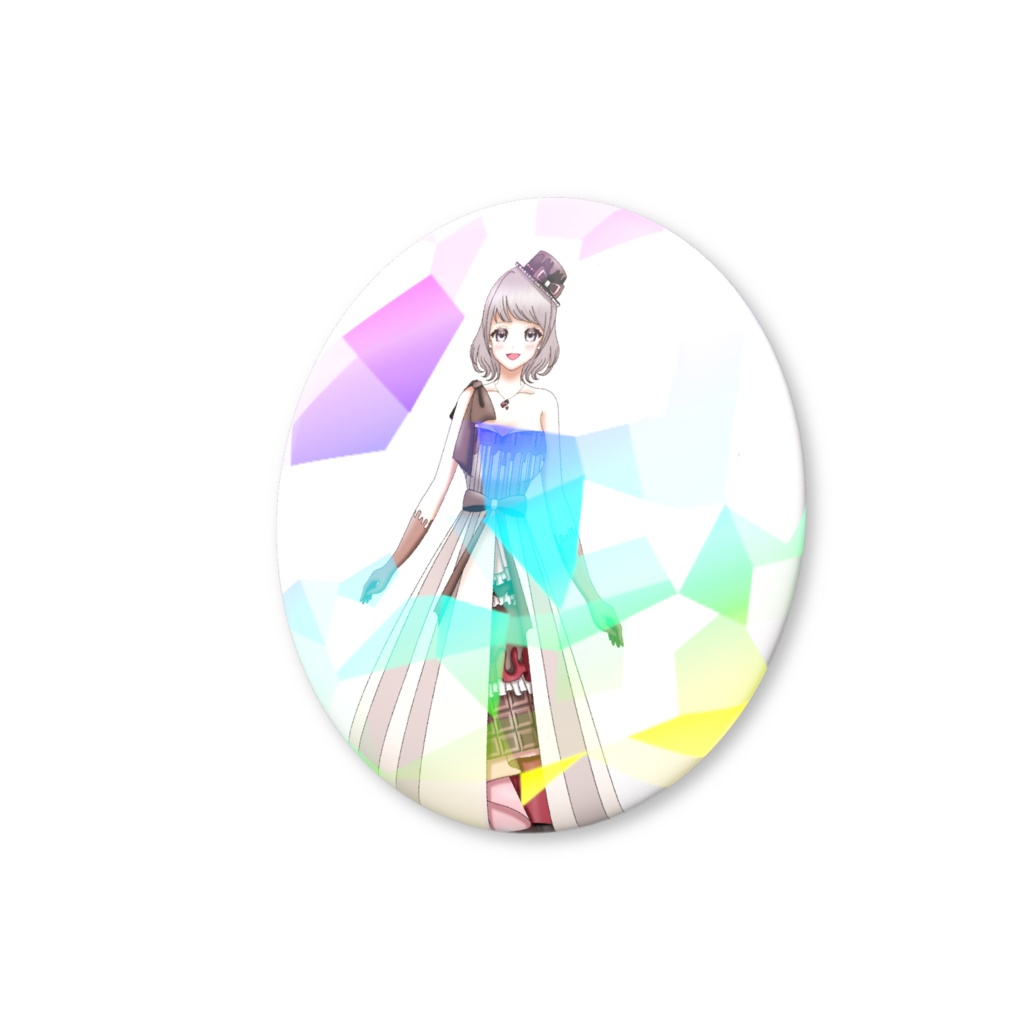 みやぐにまゆ ホログラム缶バッジバレンタイン2025バージョン