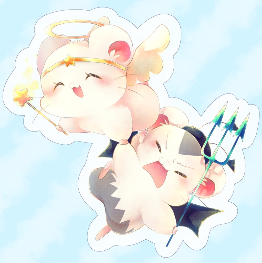 デビハムくんとエンジェルちゃんアクキー Pon佇 Booth