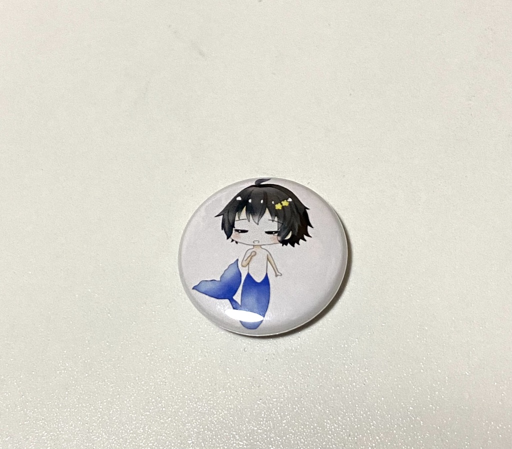 優ちゃん缶バッジ(人魚)