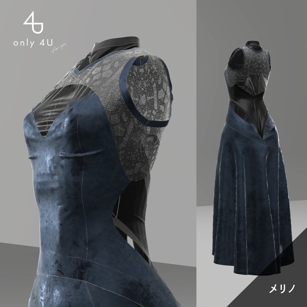 【only 4U】ノーブルパーティドレス【メリノちゃん・ここあちゃん・幽狐さん対応】