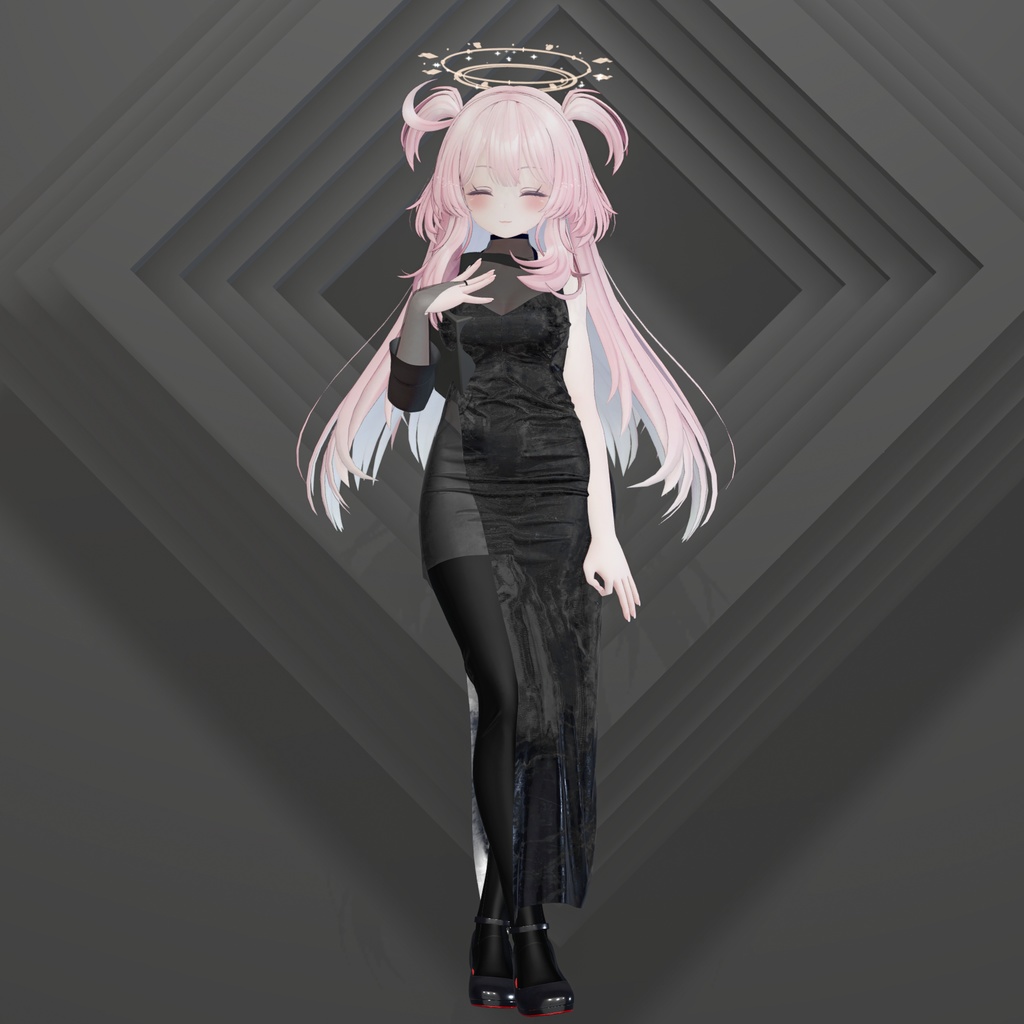 【only 4U】ワンサイドスリットタイトドレス (W)【桔梗ちゃん・舞夜ちゃん・セレスティアちゃん対応】