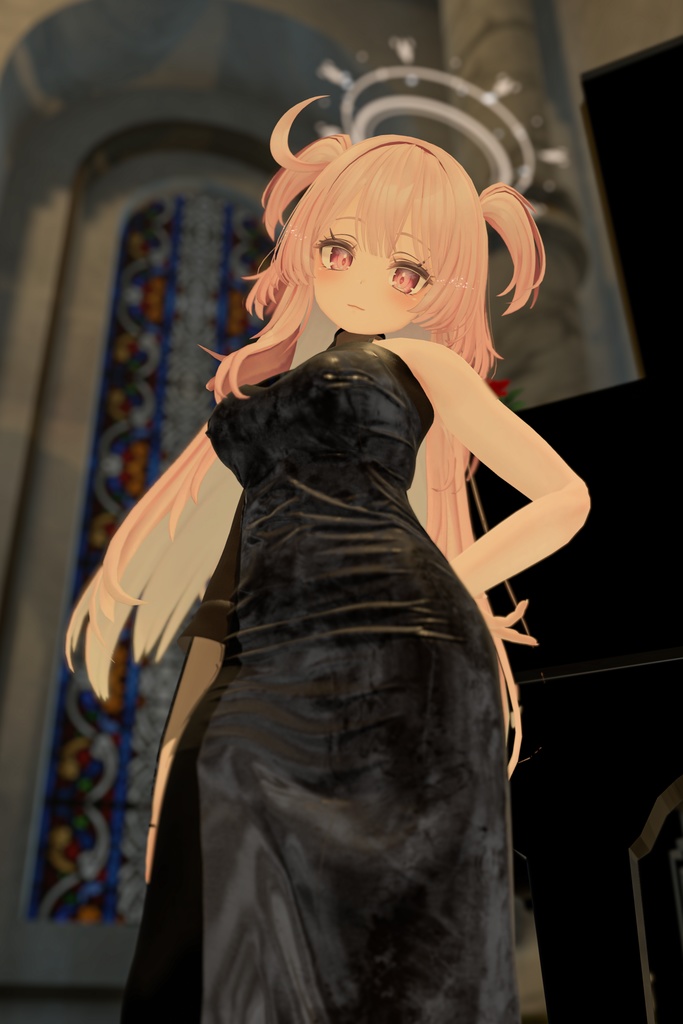 【only 4U】ワンサイドスリットタイトドレス (W)【桔梗ちゃん・舞夜ちゃん・セレスティアちゃん対応】