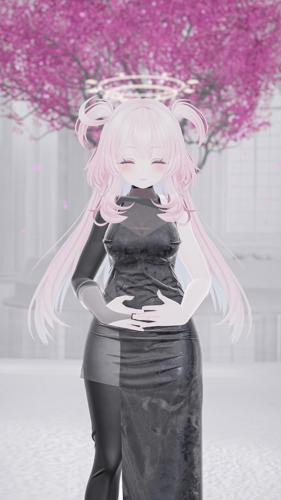 【only 4U】ワンサイドスリットタイトドレス (W)【桔梗ちゃん・舞夜ちゃん・セレスティアちゃん対応】