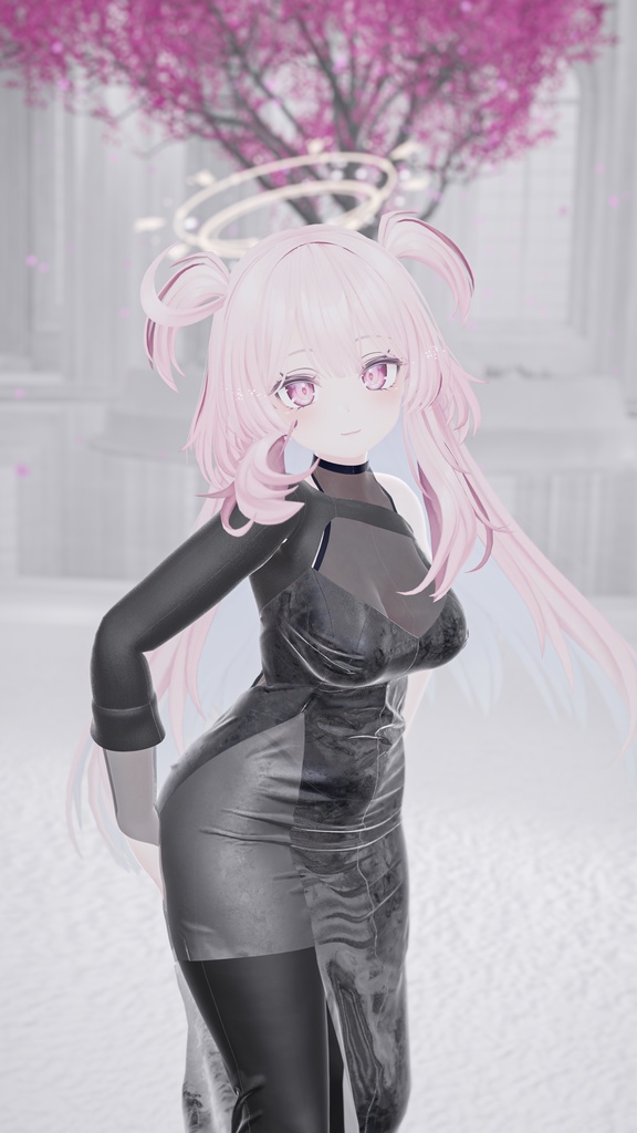 【only 4U】ワンサイドスリットタイトドレス (W)【桔梗ちゃん・舞夜ちゃん・セレスティアちゃん対応】