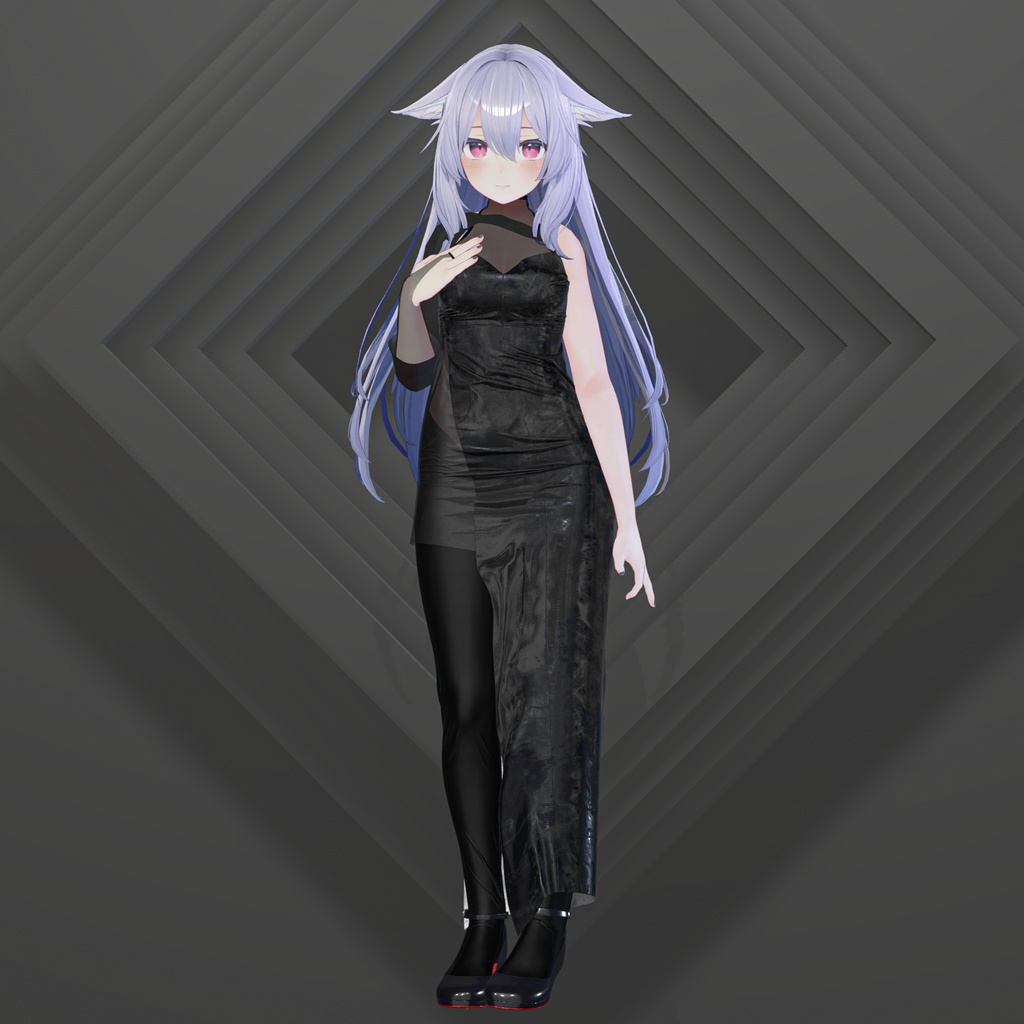 【only 4U】ワンサイドスリットタイトドレス (W)【桔梗ちゃん・舞夜ちゃん・セレスティアちゃん対応】