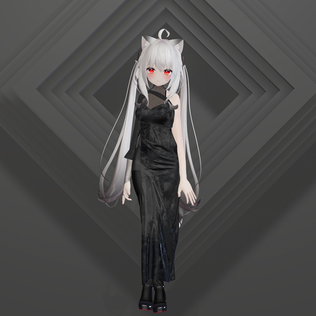 【only 4U】ワンサイドスリットタイトドレス (W)【桔梗ちゃん・舞夜ちゃん・セレスティアちゃん対応】