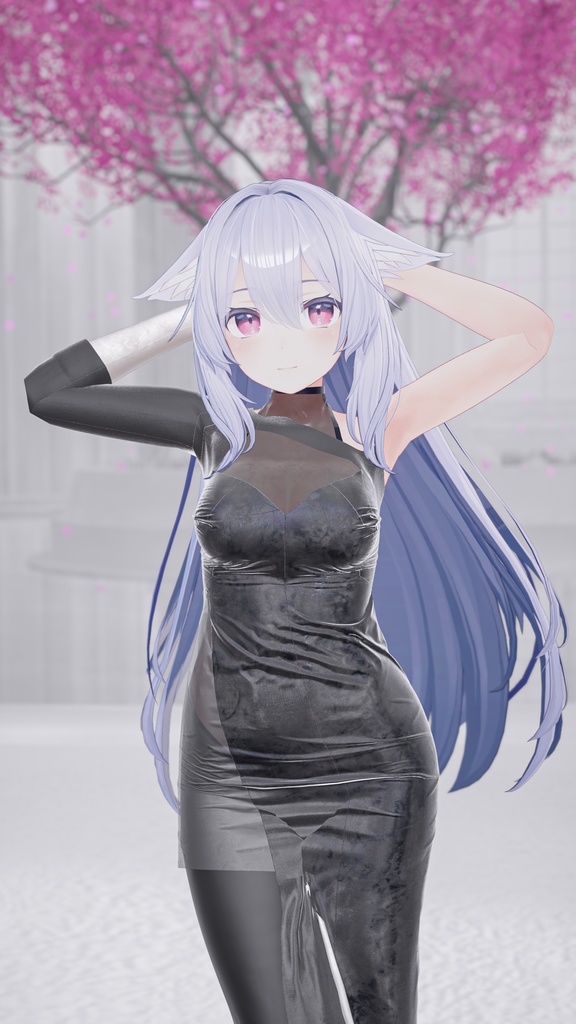 【only 4U】ワンサイドスリットタイトドレス (W)【桔梗ちゃん・舞夜ちゃん・セレスティアちゃん対応】