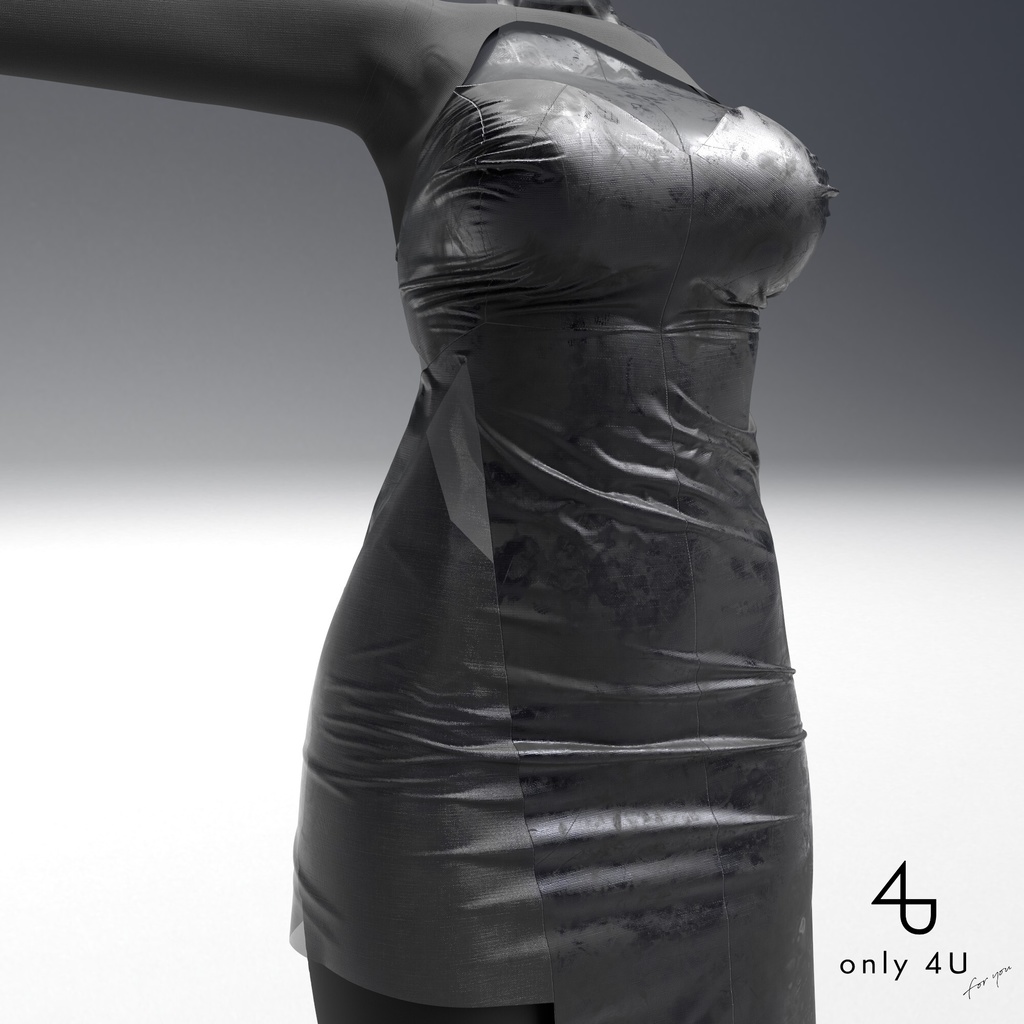 【only 4U】ワンサイドスリットタイトドレス (W)【MARUBODY対応 ルキフェルちゃん リセちゃん ネミアちゃん イェーナちゃん】