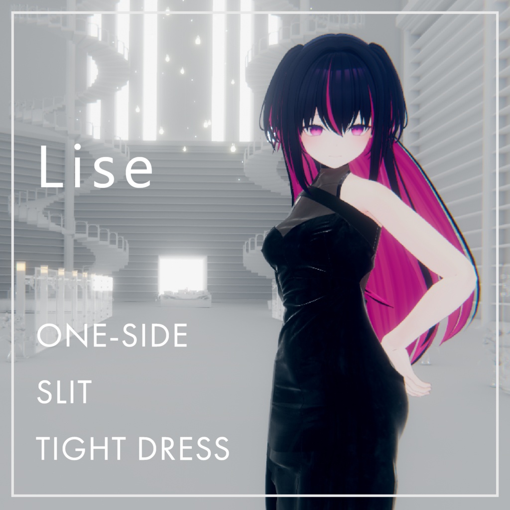 【only 4U】ワンサイドスリットタイトドレス (W)【MARUBODY対応 ルキフェルちゃん リセちゃん ネミアちゃん イェーナちゃん】