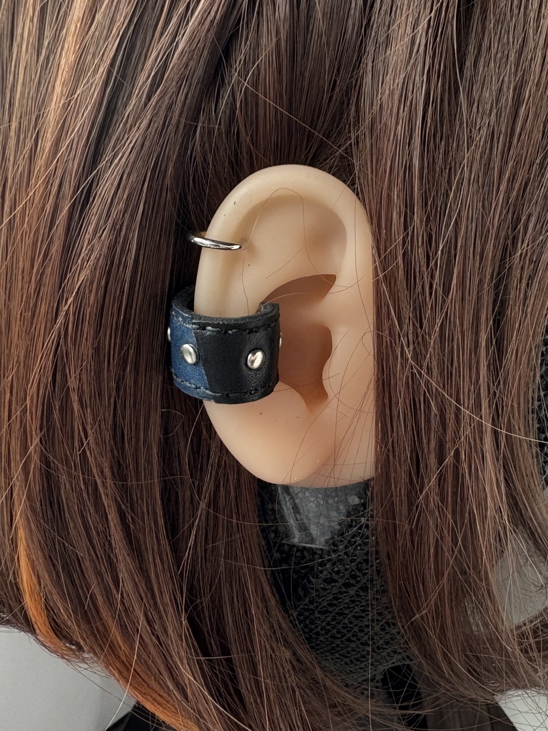 【本革仕様】鋼のイヤーカフ シリーズ