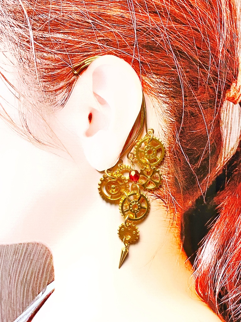 紅金棘のイヤーフック