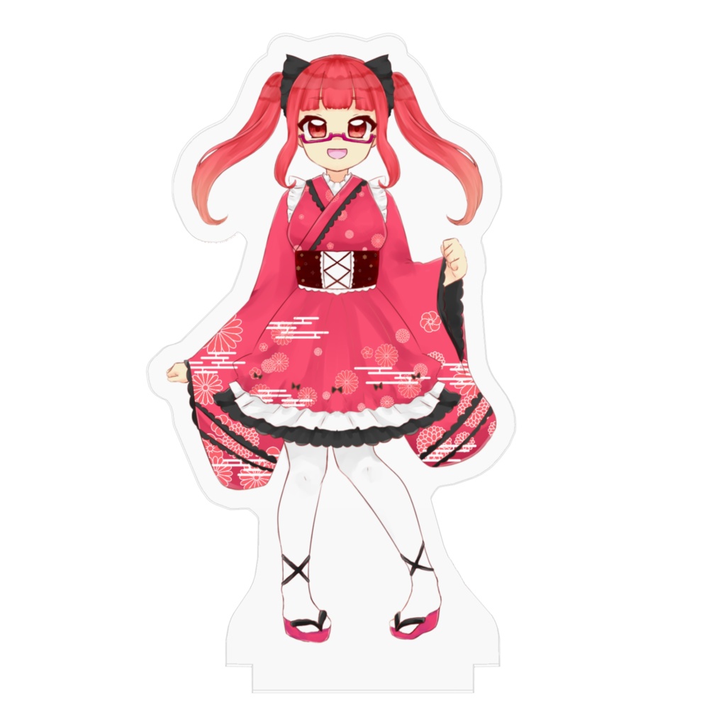 和装メイドかぴ子アクリルフィギュア