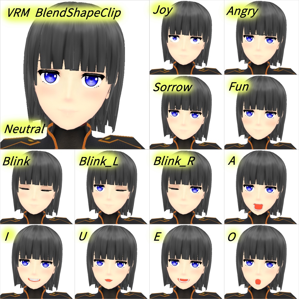 VRMオリジナル3Dモデル「L_F_11」