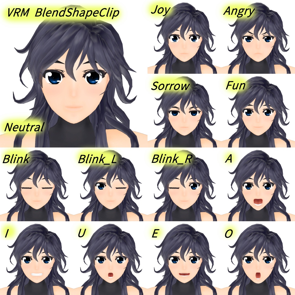 VRMオリジナル3Dモデル「m032」