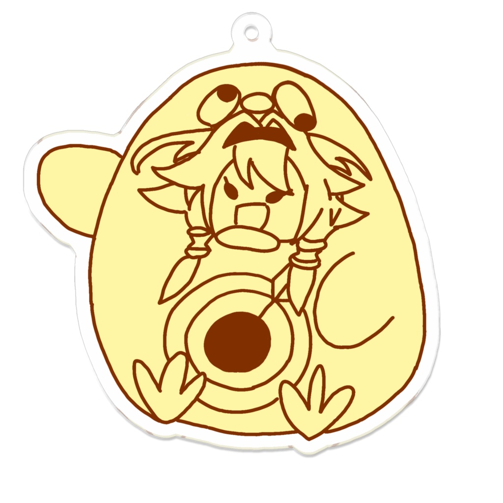 ポポピヨ着ぐるみポポちアクキー