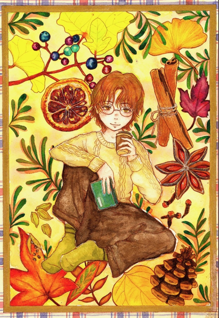 「包み込む、秋」ポストカード