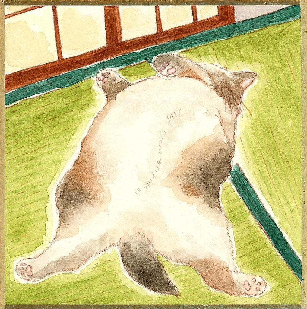 「へそ天キャット」原画