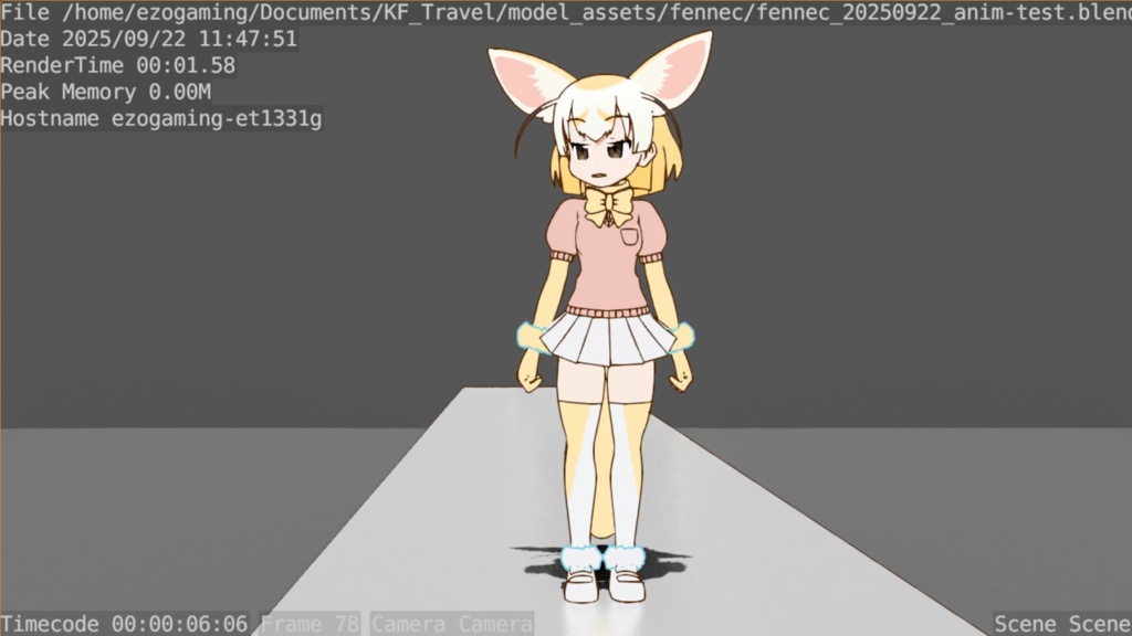 【Free DL】とらべる式 キャラクターモデル (かばん、サーバル、アライグマ、フェネック、マイルカ、イッカク)