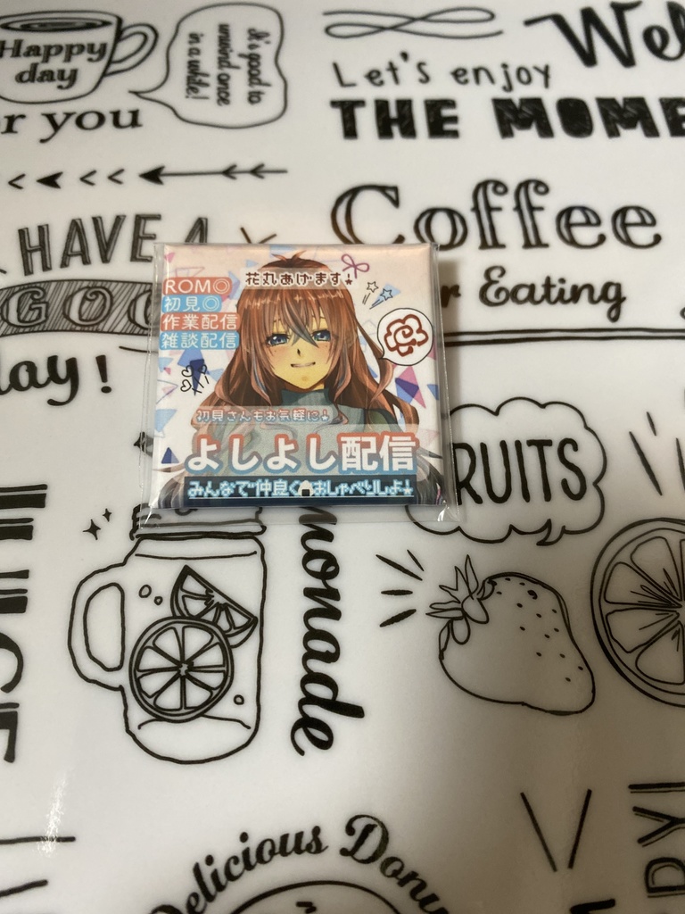 正方形缶バッジ