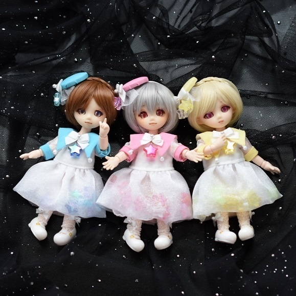 星くずワンピR(対応サイズ：#オビツ11　#ねんどーる ピコP)