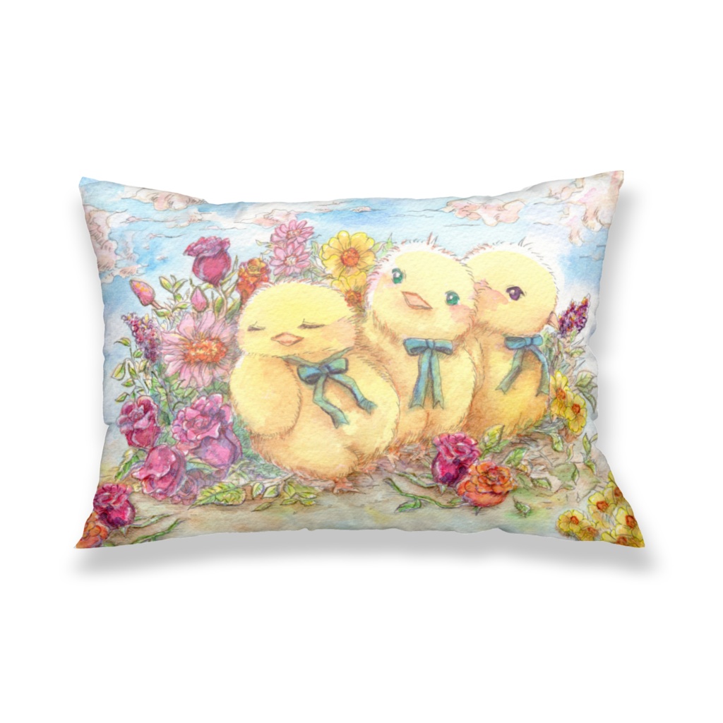 ひよこまくらカバー(表裏印刷)