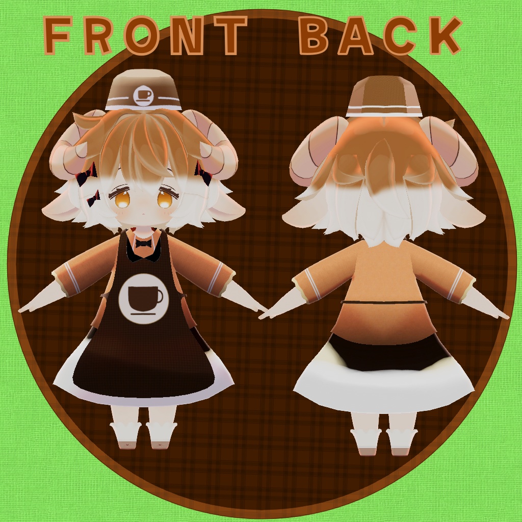 【MA対応】【Hina -ヒナ-専用】カフェなふく&ラテアート風のひとみ&カフェオレのかみ