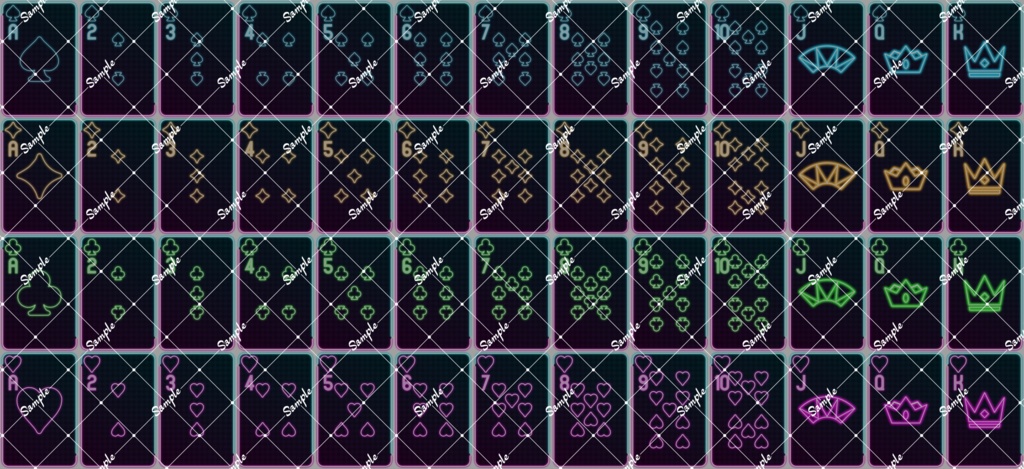 【VideoPoker差し替え用テクスチャ】ネオントランプ