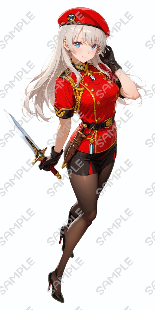 ファンタジー系制服の女の子 全身立ち絵素材01