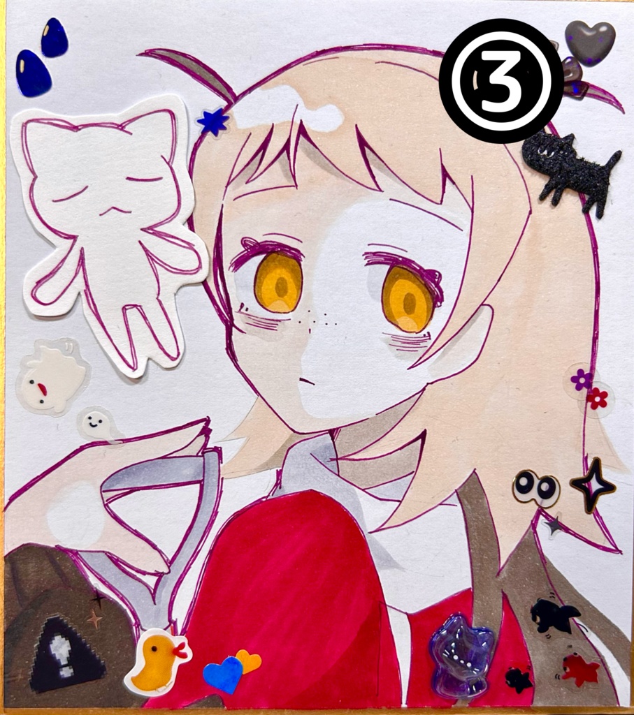 直筆色紙(小、豆色紙)