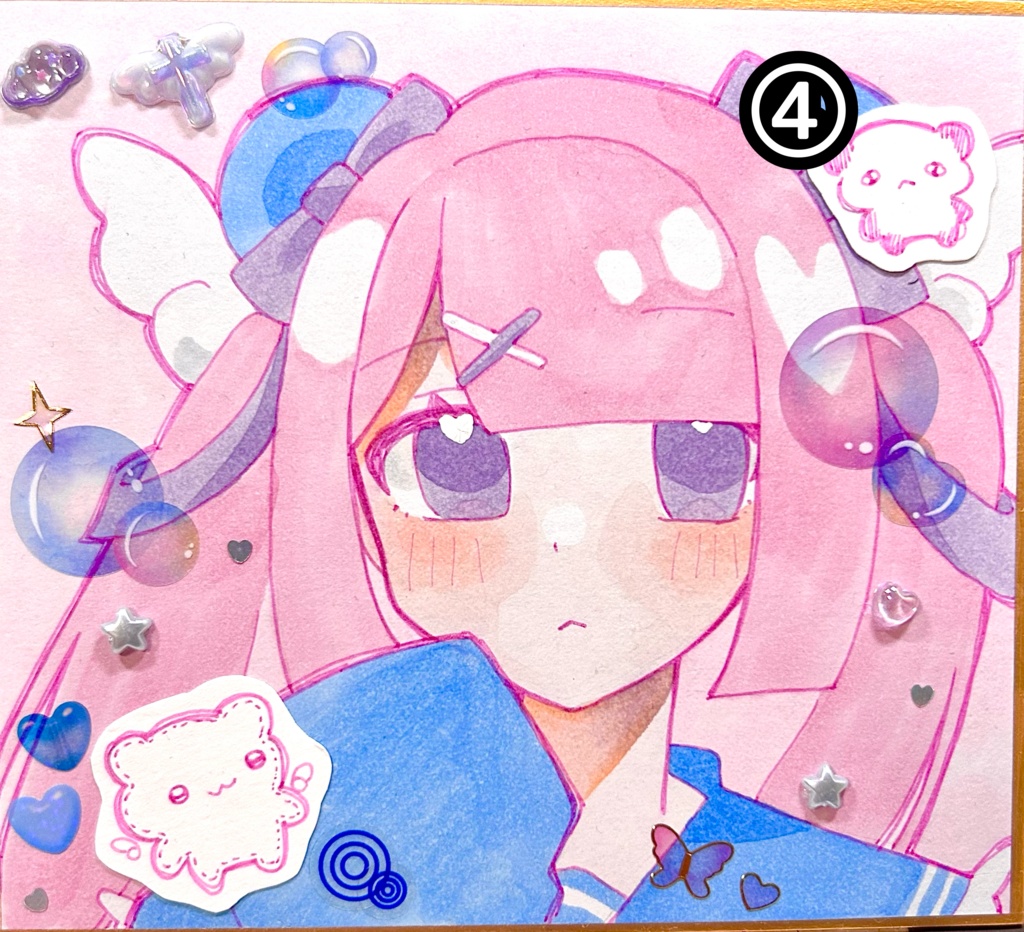 直筆色紙(小、豆色紙)