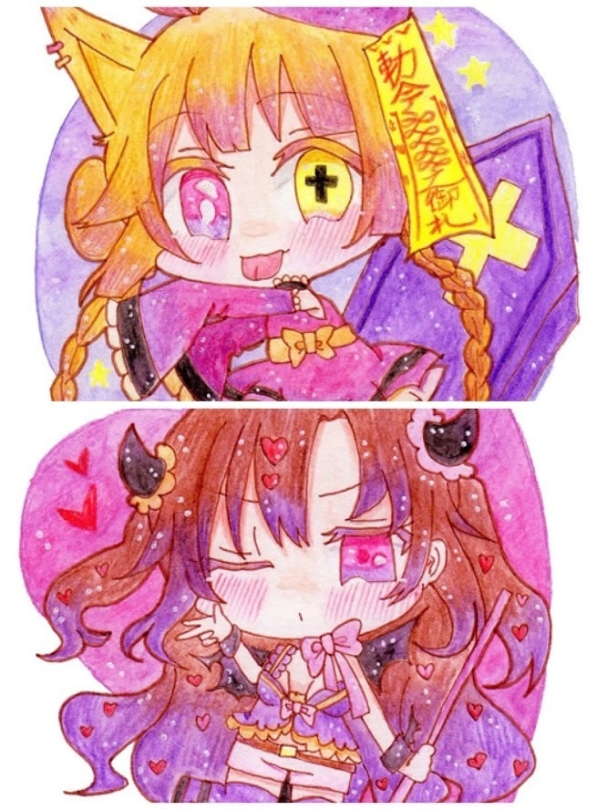 自創作ハロウィンアクリルキーホルダー