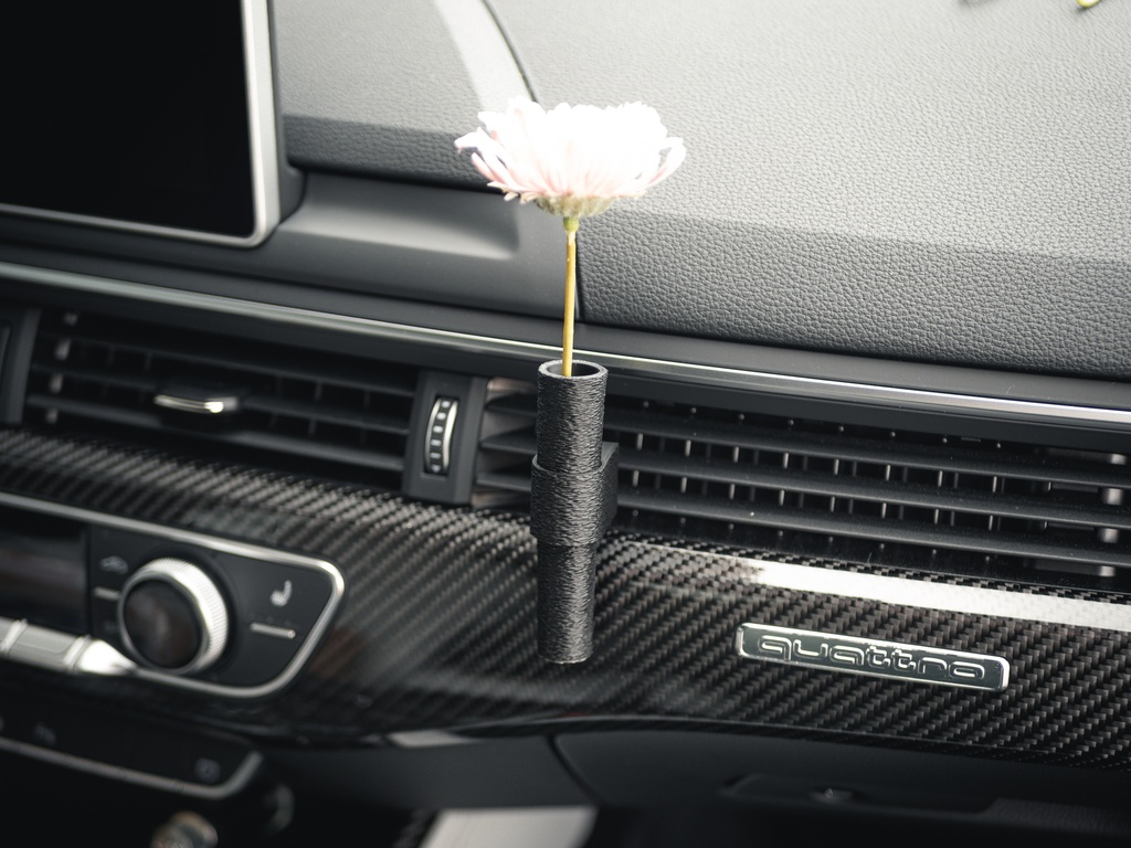 1輪刺し カーエアコンアクセサリー 模様丸型ブラック