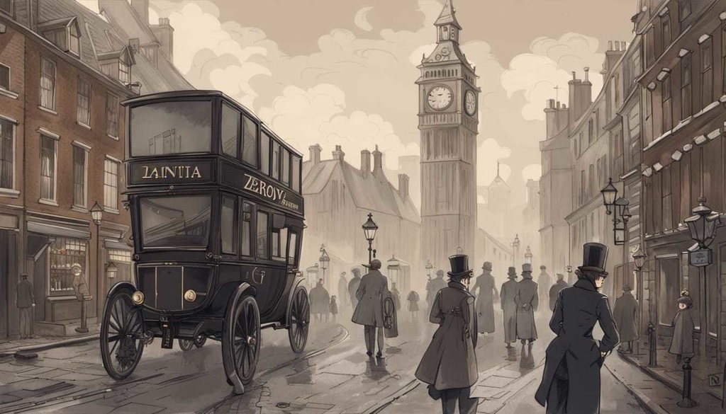 1880s misty London street