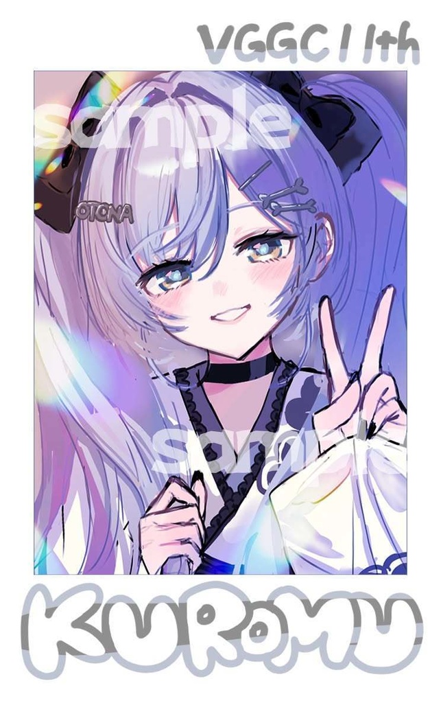 夜乃くろむ　チェキ風カード(デジタル箔押し)