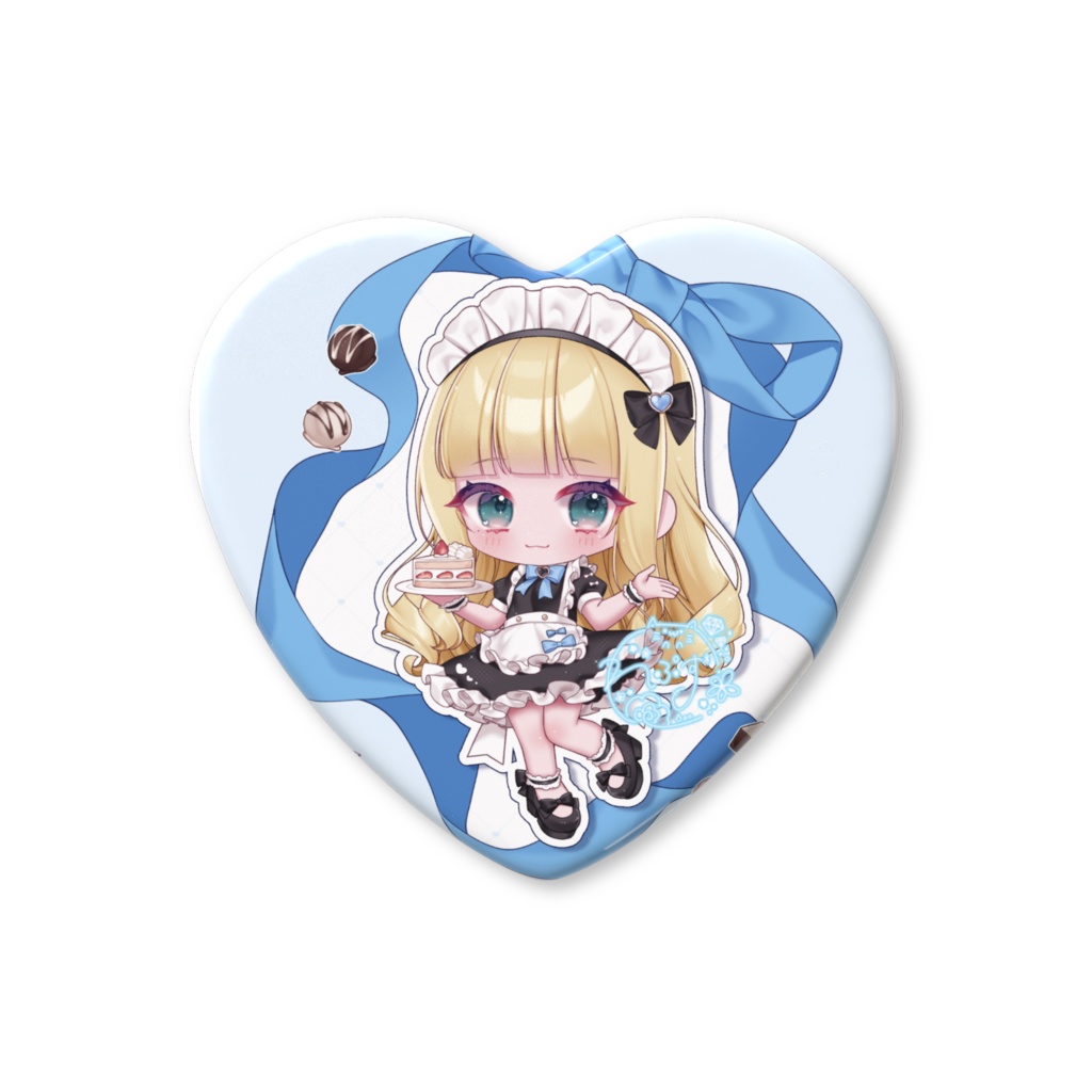 メイドれぷす*ちゃん ハート型缶バッジ