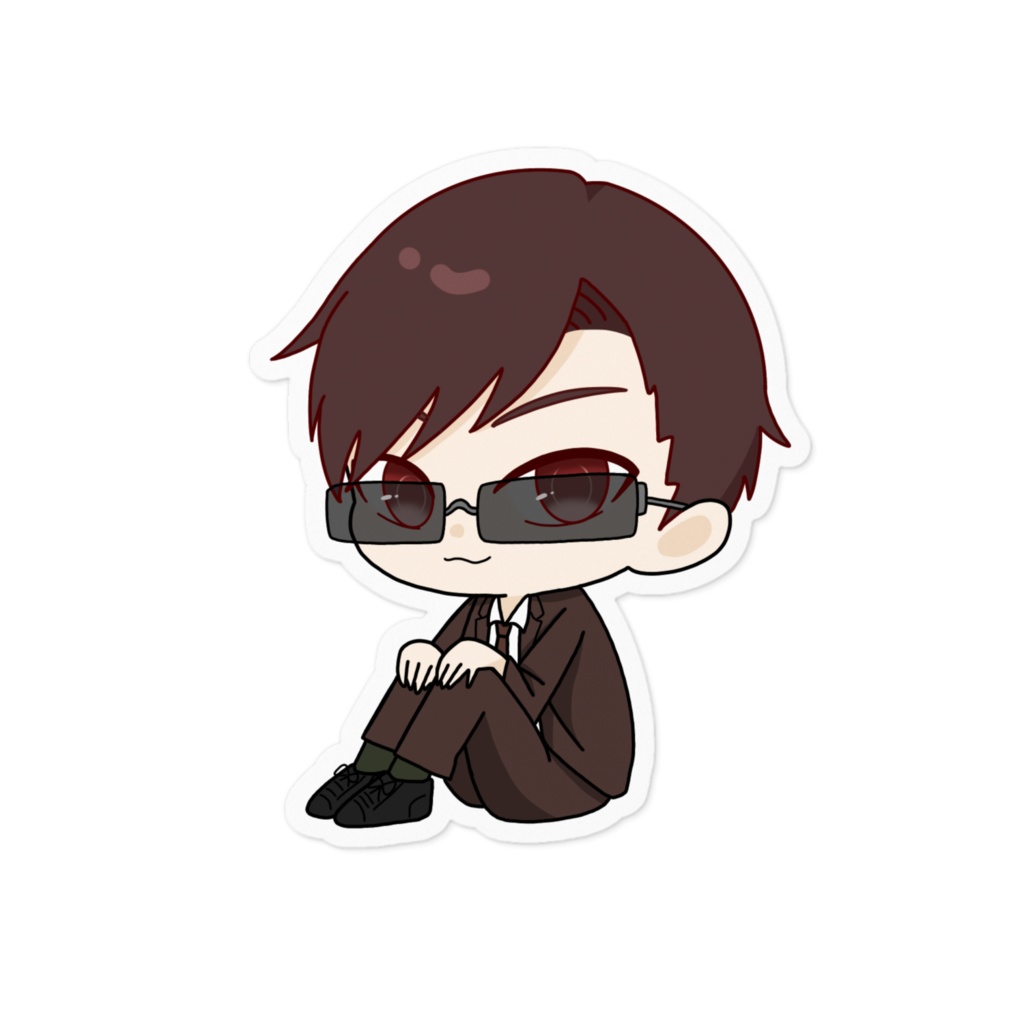 怪異症候群 ちょこん座りステッカー 高木健二