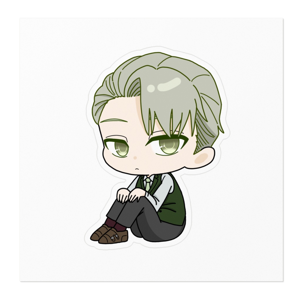 怪異症候群 ちょこん座りステッカー 中川良助