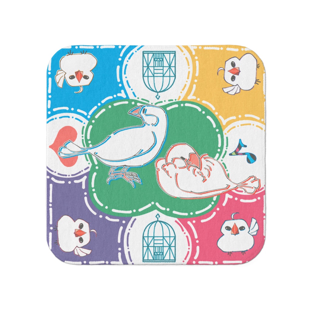 colorful white bird【カラフルな白文鳥】