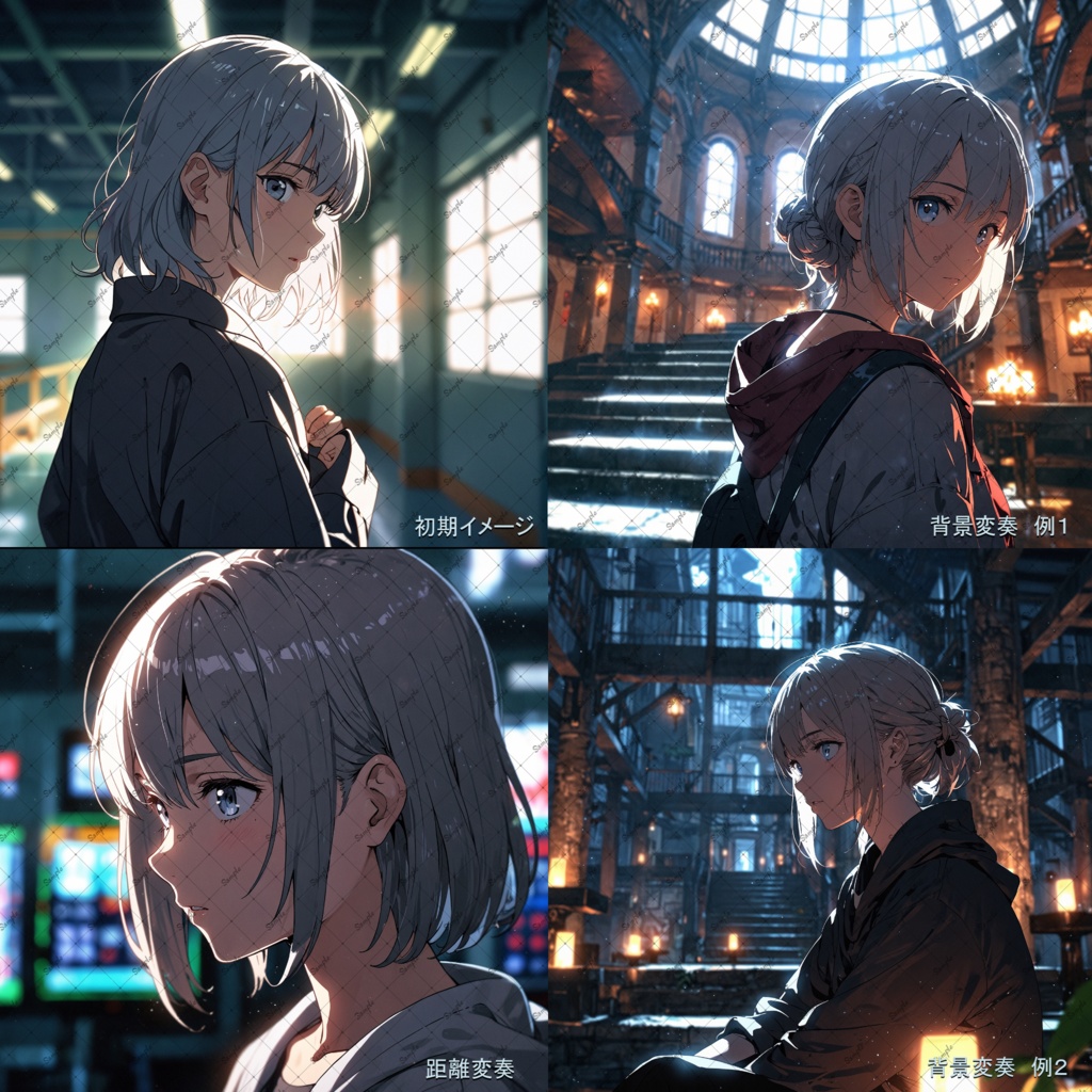 【イラスト集】【無料お試し版あり】 Rain Illustration Pack 「静かな時間に佇む少女」